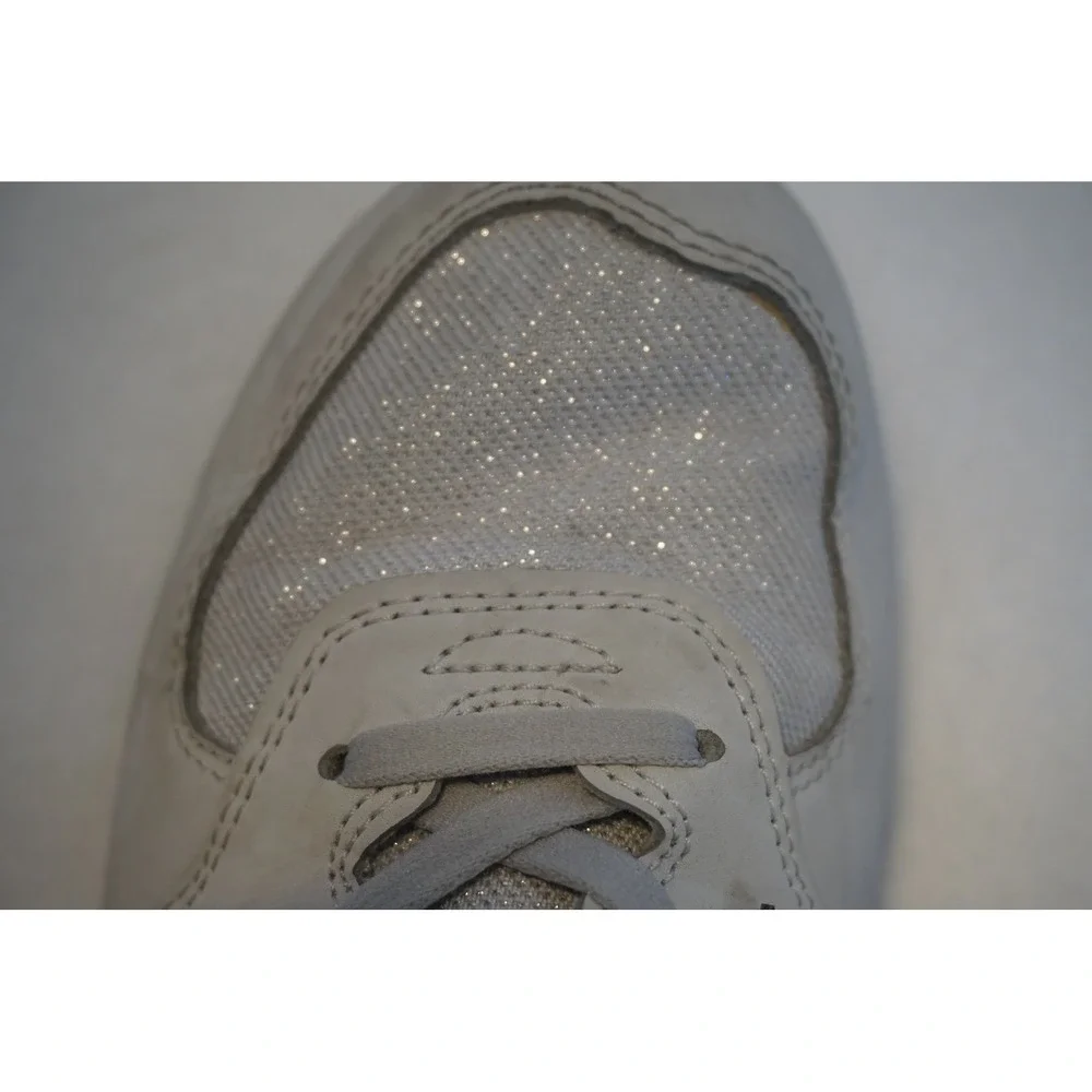 New Balance 574 Womens Grey Glitter Mesh Sneakers GC574FG2 Size 5.5 US